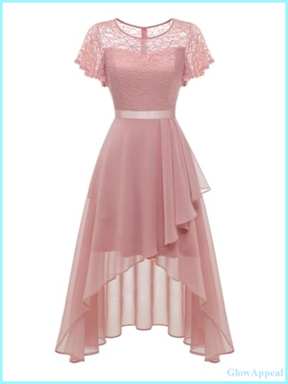 Formal Wedding Guest Dress Ruffle Flutter Sleeve Prom Dress for Teens